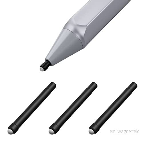 MoKo Pennspetsar för ytpenna (3 pack), ytpennspets ersättningskit kompatibel med Surface Pro 2017 penna (modell 1776)/Surface 4 penna, 3 HB original spetsar påfyllning Stylus Pen 840034650327
