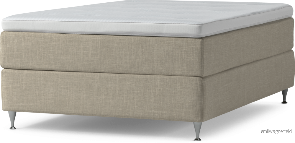 Delux Dream Kontinentalsäng, enkelsäng 140 cm med bäddmadrass och sängben U0KRz