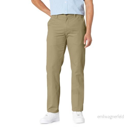 Amazon Essentials mäns slim fit skrynkelbeständig Chino byxa med platt framsida, kaki brun, 38 B x 28 L 191770237090