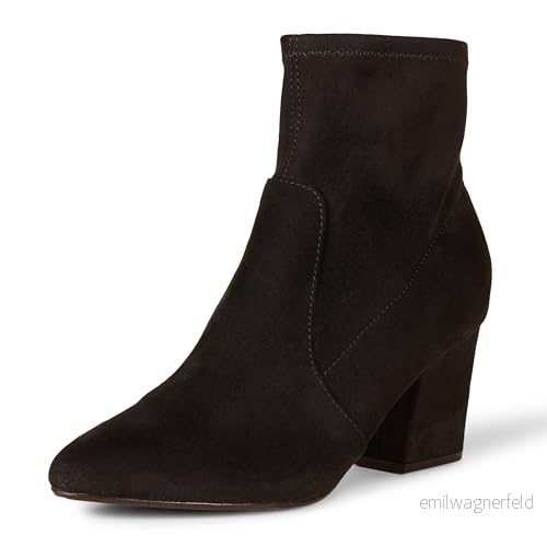 Amazon Essentials dam anpassad stretch hälstövel, svart mikrosuede, 37 EU Bred 196433934095