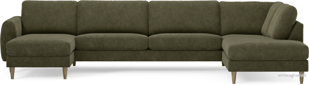 Bridge 3-sits soffa med schäslong vänster och divan höger B17nT