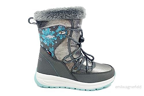KangaROOS K PE Snooze RTX, snöstövlar för dam, Stålgrå Mint, 38 EU 4099758239172