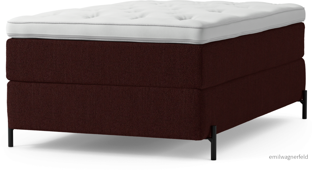 Delux Dream Kontinentalsäng, enkelsäng 120 cm med bäddmadrass och sängben CRDvC