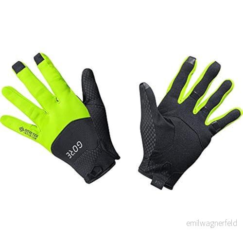Gore WEAR C5 Tex Infinium Gloves, Handskar unisex vuxen, Black/Neon Yellow, 5 4017912074001