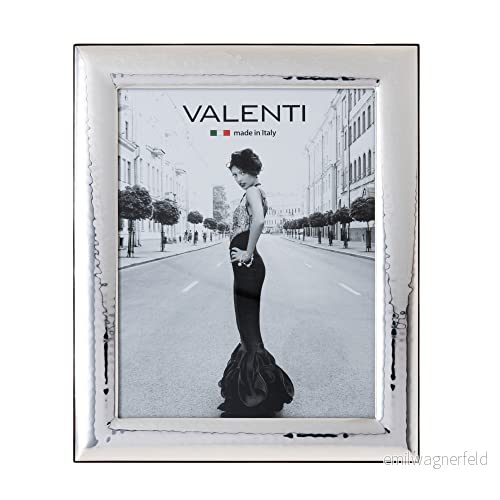 Valenti&Co. Bildram silver i fållad utseende glänsande bröllop, till födelsedag vänner eller föräldrar för bilder format 20 x 25 cm 8056737012719