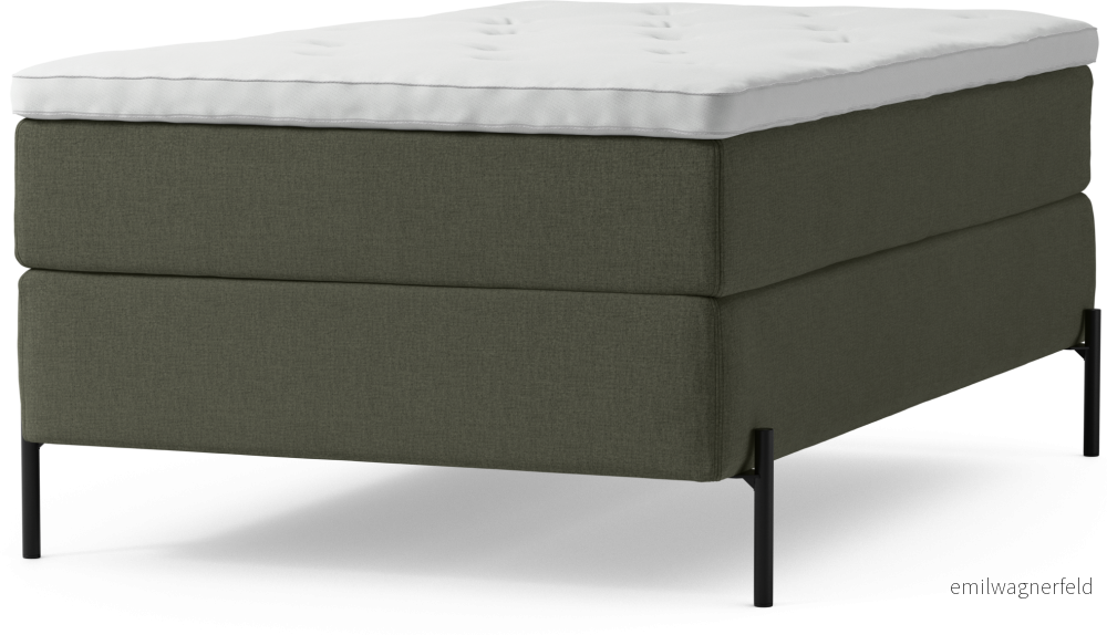 Delux Dream Kontinentalsäng, enkelsäng 120 cm med bäddmadrass och sängben NLq2y
