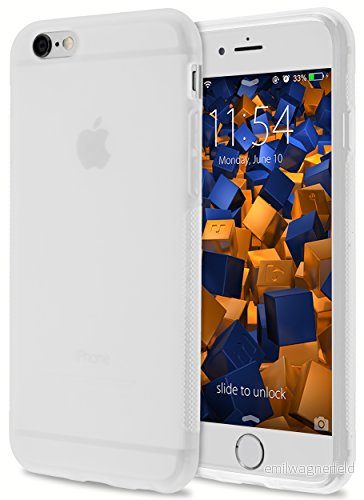 mumbi iPhone 6 Plus skyddsfodral, 6s skal, fodral, GRIP transparent weiss 4251077252793