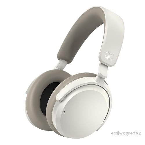 SENNHEISER ACCENTUM trådlösa Bluetooth hörlurar 50 timmar batteritid, högkvalitativt ljud, hybrid brusreducering (ANC), bekvämlighet hela dagen och tydlig röstupptagning för samtal, vit 810091270578