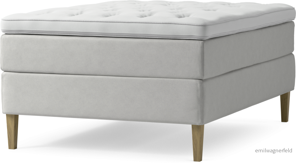 Delux Dream Kontinentalsäng, enkelsäng 140 cm med bäddmadrass och sängben TI2QX