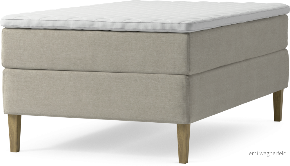 Delux Dream Kontinentalsäng, enkelsäng 120 cm med bäddmadrass och sängben KzgyJ