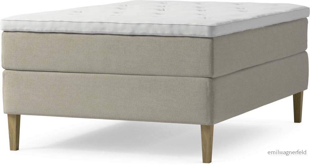 Delux Dream Kontinentalsäng, enkelsäng 140 cm med bäddmadrass och sängben wFH1U