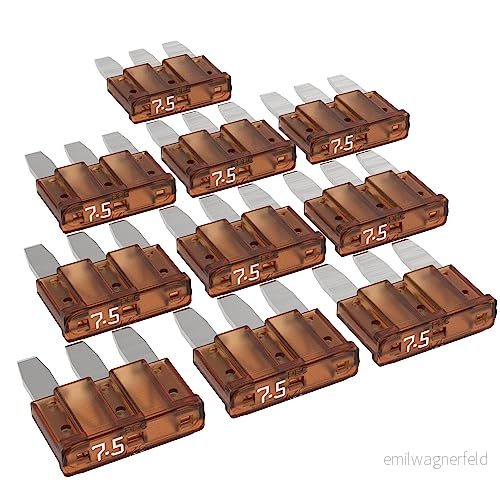AUPROTEC Micro 3 bilsäkringar, platta pluggsäkringar, Mikro III 5A 15 A, urval: 7,5 A ampere brun, 10 stycken 4060837376576