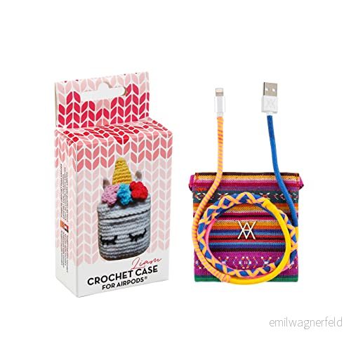 Pack Airpod Crochet Liam + kabel USB Lightning tråd Lax 8445183012105
