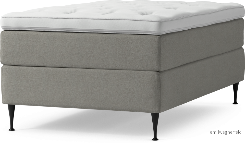 Delux Dream Kontinentalsäng, enkelsäng 120 cm med bäddmadrass och sängben lpl69