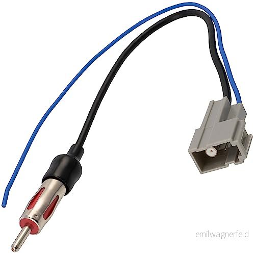 AERZETIX - C10001 Bilradioantenn DIN-adapter antal stift 1 kompatibel med Honda CR-V 2012+, CR-Z 2011+, Civic Odyssey 2010+, HR-V 2015, Jazz 2015 3801044092993
