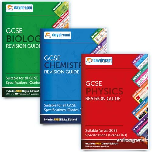 GCSE Biologi, kemi och fysik studiepaket fickaffischer: Revisionsguider i fickformat specifikation GRATIS digitala utgåvor, tillgängliga på datorer, telefoner surfplattor 5056410722716