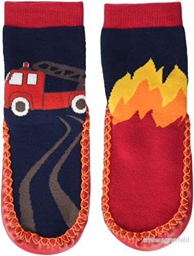 Playshoes Hüttenschuhe Feuerwehr unisex - barn Toffel, Marin, 22/23 EU 4010952565201