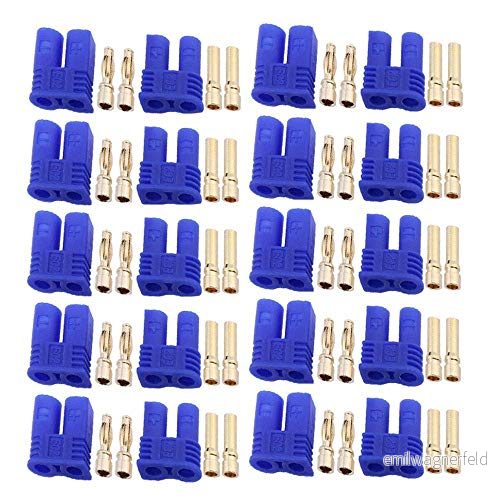 10 par hane hona EC2 kontakt 2,0 mm guldkula bananplugg för RC ESC lipo batteri elektrisk motor 6447545034260