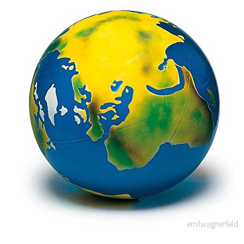 TOGU Erdball, Globusball Blautransparent med jordtryck 2m 4006226009588