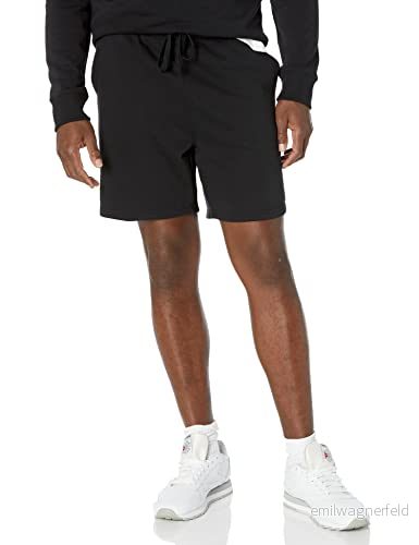 Amazon Essentials lätta franska frottéshorts för män (finns i stora och långa), svart, X Large 196433879327