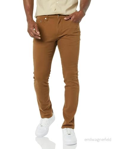Amazon Essentials Herr Skinny Fit Stretch Jean, Mörk Kakibrun, 29 B x 34 L 196433094911