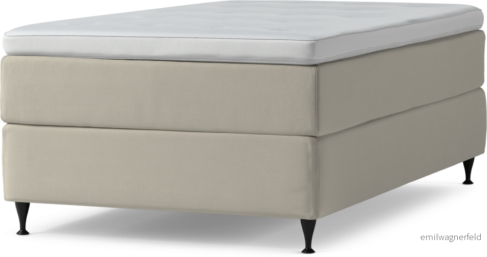 Delux Dream Kontinentalsäng, enkelsäng 120 cm med bäddmadrass och sängben RqA98