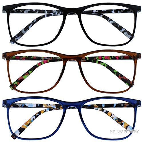 Opulize Unisex båge läsglasögon (9 pack), Svart/brun/blå, 1,50 Dioptrien 5055955374626