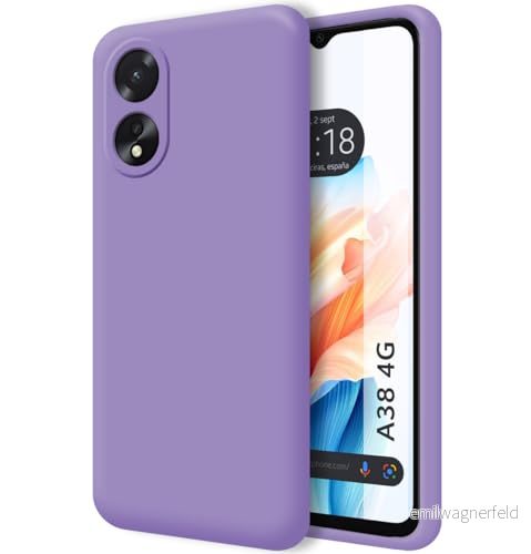 Tumundosmartphone Ultramjukt flytande silikonfodral för OPPO A38 4G lila 8447079082193
