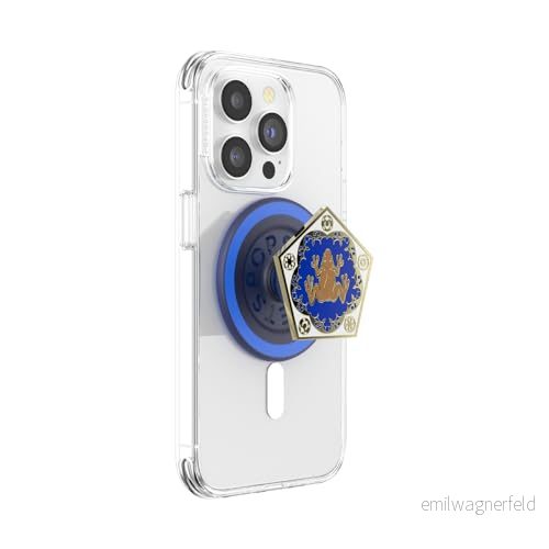 PopSockets runt telefongrepp kompatibelt med MagSafe, adapterring ingår, telefonhållare, trådlös laddningskompatibel, Harry Potter chokladgroda 840173753422
