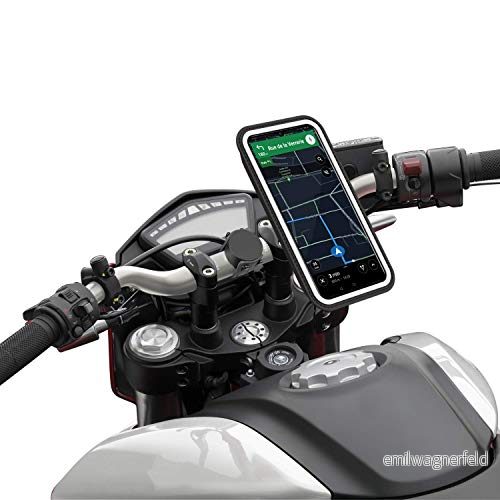 SHAPEHEART Fransk innovation, magnetisk Motorcykel telefonhållare, med avtagbar vattentät påse. skoter, styre och backspegel, universell motorcykeltillbehör 3615743739413
