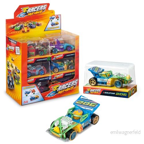 T Racers Mix'N Race samling av 12 samlarbilar, varje avtagbar bil i två delar med utbytbara delar, 2 8431618037843