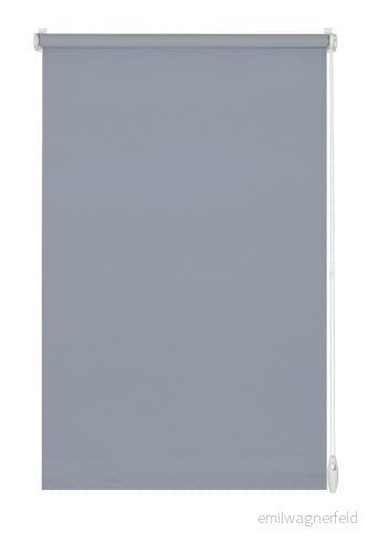 GARDINIA rullgardin som kan klämmas fast eller limmas, för dagsljus, Ogenomskinlig, Monteringssats ingår, EASYFIX Uni, Rökblå, 60 x 150 cm (BxH) 4003018352532