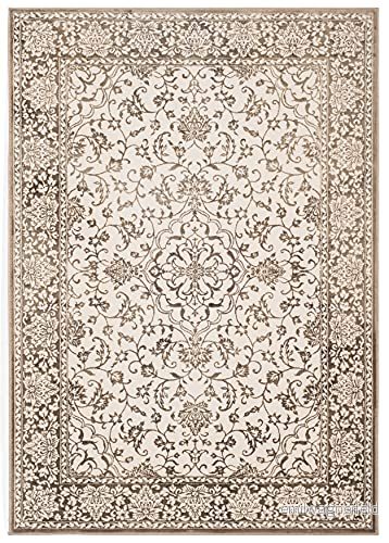 Safavieh Alicia områdesmatta, vävd polyester och viskosmatta i brun/kräm, 99 x 139 cm 889048508859