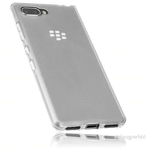 mumbi skal kompatibel med BlackBerry KEY2 LE mobiltelefon fodral mobiltelefonskal, transparent vit 4251077298111