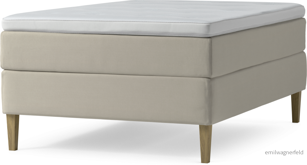 Delux Dream Kontinentalsäng, enkelsäng 140 cm med bäddmadrass och sängben mfWxJ