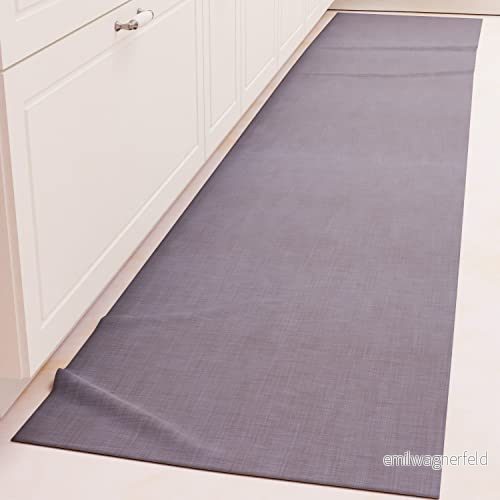 PETTI Artigiani Italiani Köksmatta Halkfritt och tvättbart 52 x 140 cm Enfärgad Rökgrå 100% Tillverkad i Italien 5056411138585