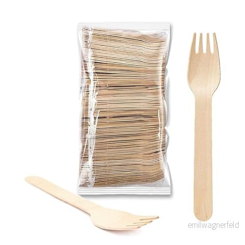 Avilia Set med 240 biologiskt nedbrytbara Trägafflar Engångs engångsbestick Engångsgafflar 8058268059461