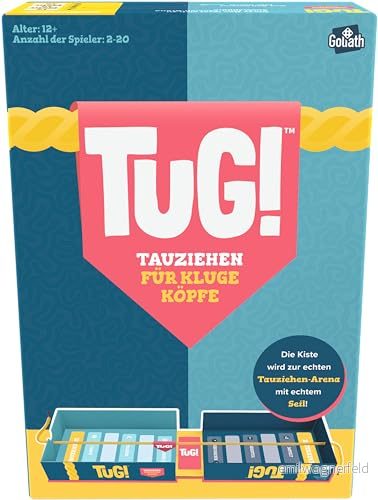 Goliath Tug!, brädspel med frågesport frågor från 12 år, spel dragtåg, för 2 till 20 spelare 8720077320253