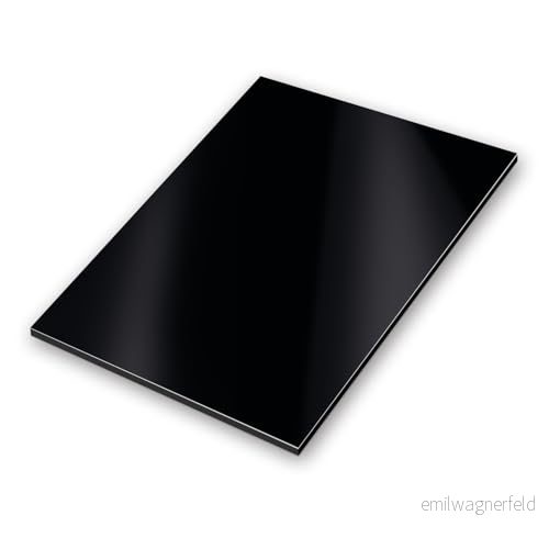 Aluminium kompositplatta svart I väderbeständig aluminiumskylt för modellbygge mässor skyltning gör det själv skärmtryck 30 x 40 cm az_132 4251661424681