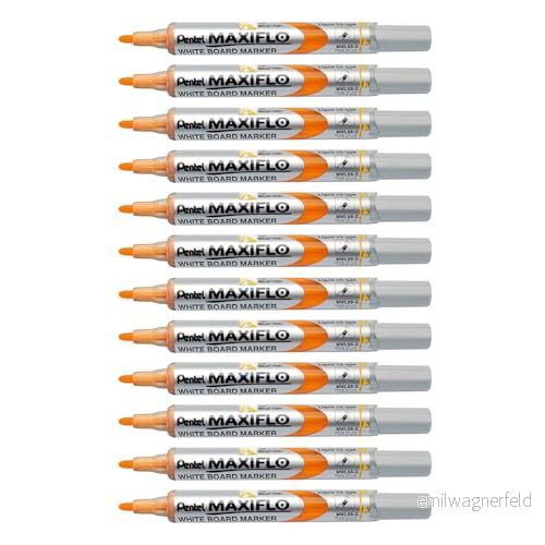 Pentel MWL5S G med flytande bläck och pumsystem, 12 stycken gul 4902506057303