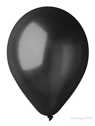 Kuvert 100 st högkvalitativa naturliga latexballonger G120 (Ø 33 cm/13 tum), pärlsvart 8026196345413