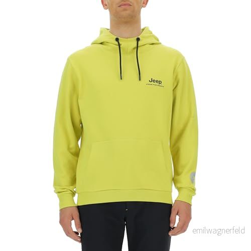JEEP Herr Xp Man Sweatshirt med huva Sideways X Stor rygg Vertikalt tryck ficka Jx23a 8054216833299