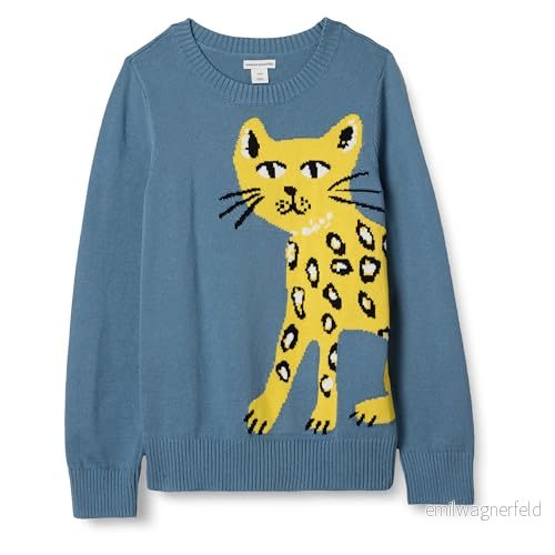 Amazon Essentials tjejtröja, blå, katt, 8 år 195111589633