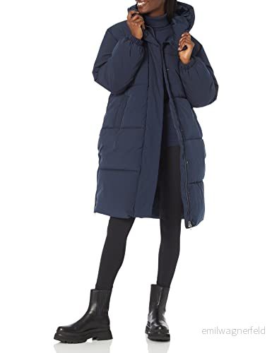 Amazon Essentials överdimensionerad lång pufferjacka för kvinnor (finns i plusstorlek), marinblå, medium 196433808730