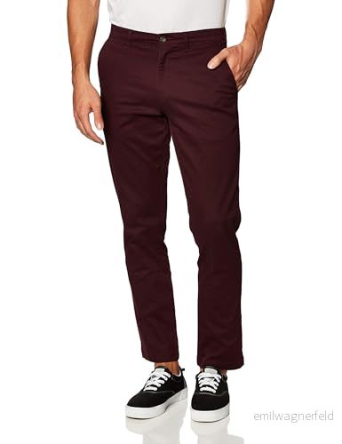 Amazon Essentials herr klassisk passform vardaglig stretch chinos byxa, vinröd, 36 B x 34 L 191770596555