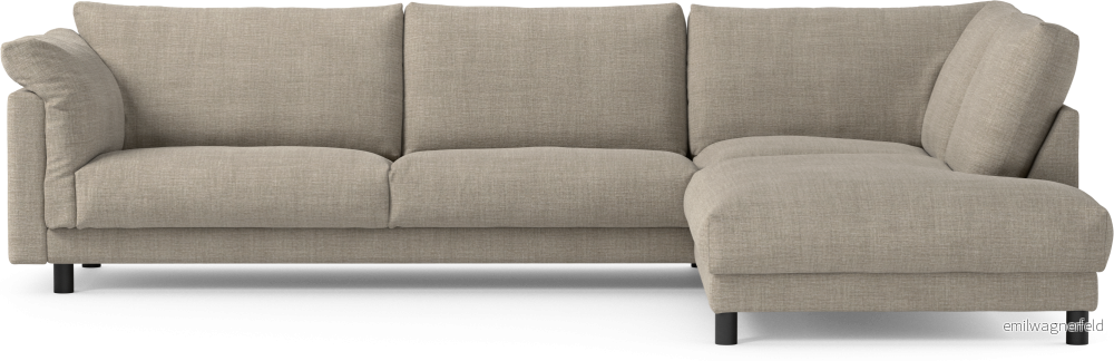 Cherrie 3-sits soffa med divan höger, fast klädsel LMJqD
