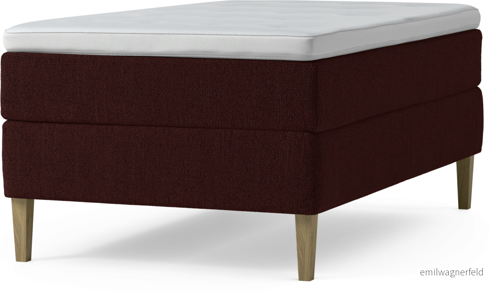 Delux Dream Kontinentalsäng, enkelsäng 120 cm med bäddmadrass och sängben 355s3