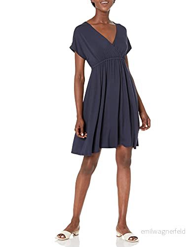 Amazon Essentials Surplice damklänning (finns i plusstorlek), marinblå, 2X 195111904030