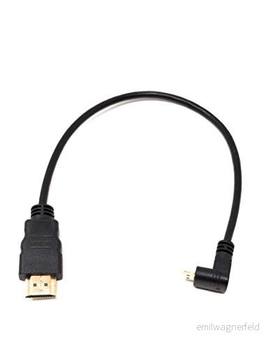 System S Micro HDMI 1,4 kabel uppåtvinklad till kontakt 30 cm 4250822959062