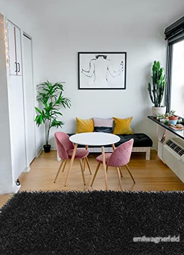 Ottoman Shaggy Matta, Blandat hår, Svart, 0,70 x 1,40 cm 8435631102076